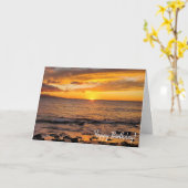 Prachtige Maui Oranje zonsondergang Kaart (Gele Bloem)