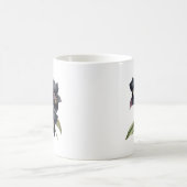 Prachtige  mauve en zwarte orchidee koffiemok (Center)