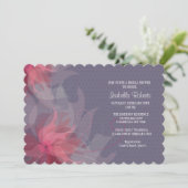 Prachtige Mauve uitnodiging (Staand voorkant)