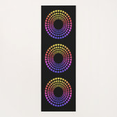 Prachtige meerkleurige Heart Mandala op zwart Yogamat (Achterkant)