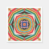 Prachtige meerkleurige Kente Kaleidoscope Servet (Voorkant)