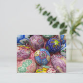 Prachtige meerkleurige was Oekraïense eieren Briefkaart (Staand voorkant)