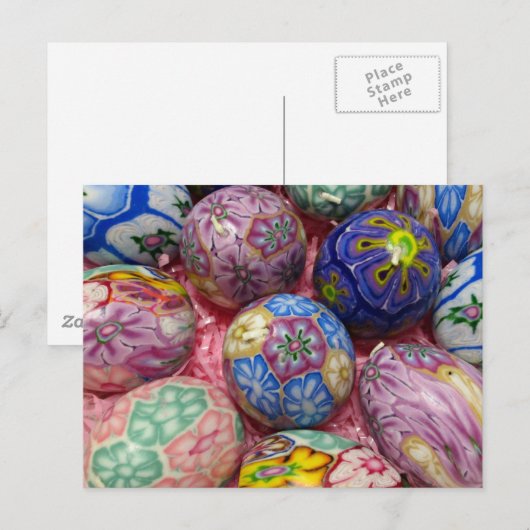 Prachtige meerkleurige was Oekraïense eieren Briefkaart (Voorkant / Achterkant)