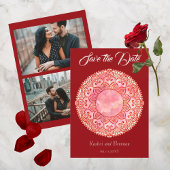 Prachtige Mehndi bruiloft Save The Date Kaart