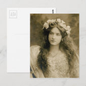 Prachtige  meid briefkaart (Voorkant / Achterkant)