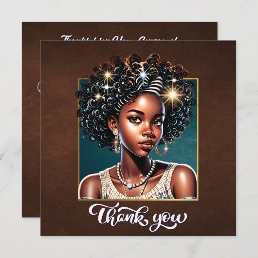 Prachtige Meisje Dankbaarheid Kaart (Voorkant / Achterkant)