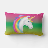 Prachtige meisjes Rainbow Unicorn Lumbar Pillow Kussen (Achterkant)