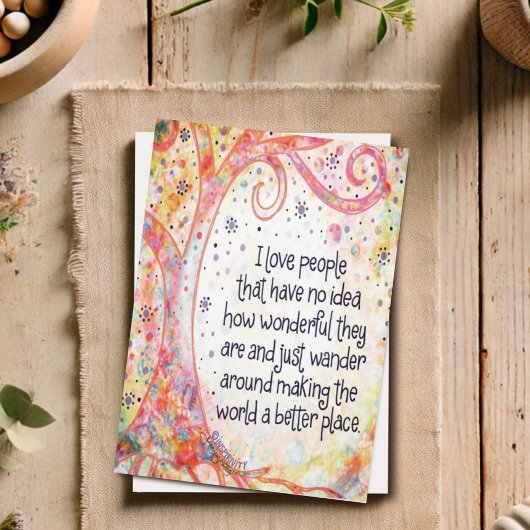 Prachtige Mensen Inspirerend Quote Kaart