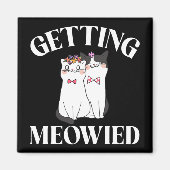 Prachtige Meowied Bruid  Magneet (Voorkant)