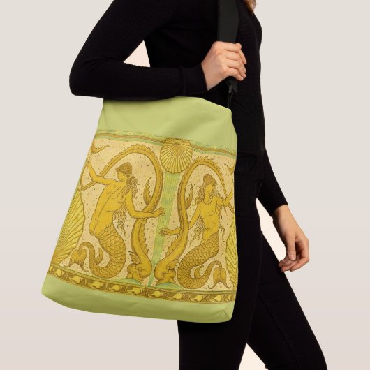 prachtige mermaiafdrukken crossbody tas (Dichtbij)