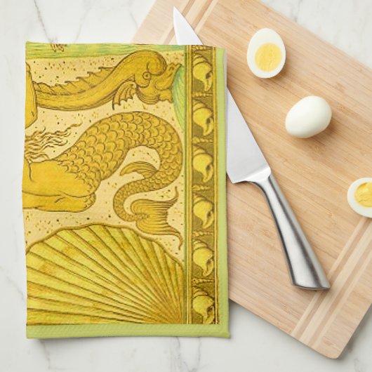 prachtige mermaiafdrukken theedoek (Quarter Fold)