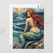 Prachtige Mermaid Briefkaart (Voorkant / Achterkant)