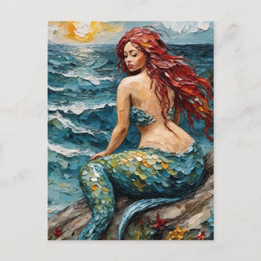 Prachtige Mermaid Briefkaart (Voorkant)