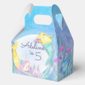 Prachtige Mermaid Cat (Mercat) thema feestdozen Bedankdoosjes (Voorkant)
