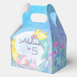 Prachtige Mermaid Cat (Mercat) thema feestdozen Bedankdoosjes