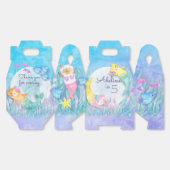 Prachtige Mermaid Cat (Mercat) thema feestdozen Bedankdoosjes (Ongevouwen)