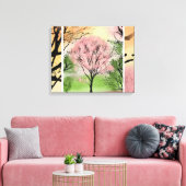 Prachtige, met bomen omhulde Canvas Afdruk (Insitu (Woonkamer))