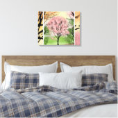 Prachtige, met bomen omhulde Canvas Afdruk (Insitu (Slaapkamer))