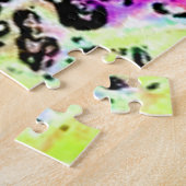 Prachtige metalen getextureerde weergave van het p legpuzzel (Zijkant)