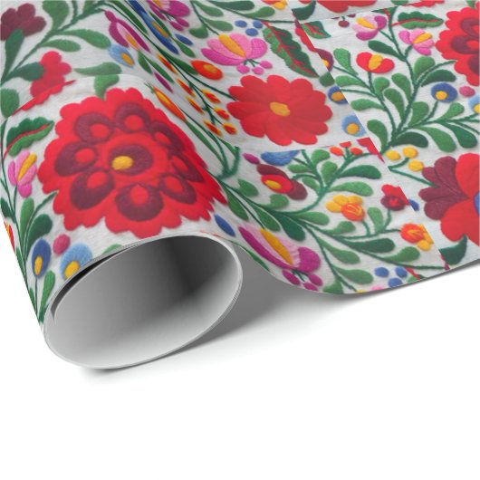 Prachtige Mexicaanse borduurpatronen Cadeaupapier (Rol Hoek)