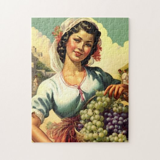 Prachtige Mexicaanse kalendermeid in Grape Harvest Legpuzzel (Verticaal)