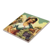 Prachtige Mexicaanse kalendermeid in Grape Harvest Tegeltje (Zijkant)