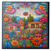 Prachtige Mexicaanse kunst Tegeltje (Voorkant)