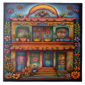 Prachtige Mexicaanse kunst Tegeltje (Voorkant)