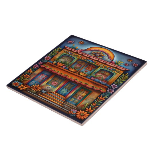 Prachtige Mexicaanse kunst Tegeltje (Zijkant)