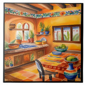 Prachtige Mexicaanse kunst Tegeltje (Voorkant)