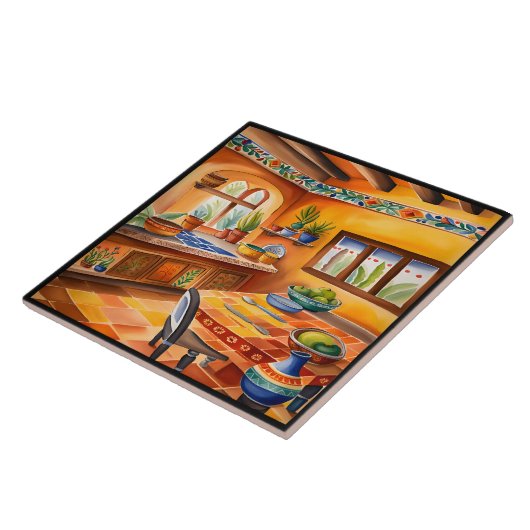 Prachtige Mexicaanse kunst Tegeltje (Zijkant)