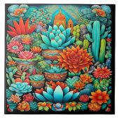 Prachtige Mexicaanse kunst Tegeltje (Voorkant)