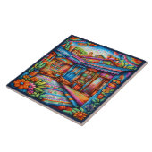 Prachtige Mexicaanse kunst Tegeltje (Zijkant)