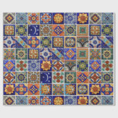 Prachtige Mexicaanse Tegel Afbeelding Colorful Sou Cadeaupapier (Vlak)