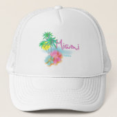 Prachtige Miami, Florida Palms Sun Cool Trucker Pet (Voorkant)