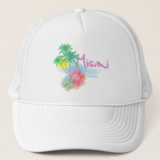 Prachtige Miami, Florida Palms Sun Cool Trucker Pet (Voorkant)