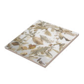 Prachtige microfossielen fotopatroon tegeltje (Zijkant)