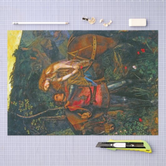 Prachtige middeleeuwse koppeling en paardenschaal  tissuepapier (Craft)