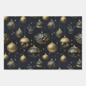 Prachtige Midnight Sparkle Sierlijke Kerstmis Inpakpapier Vel (Voorkant 2)