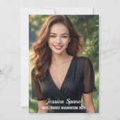 Prachtige Minimaal Elegante Foto Autogramkaart voo Kaart (Voorkant)