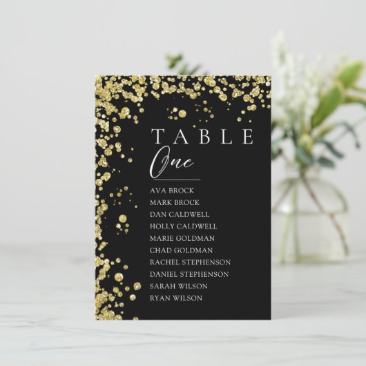 Prachtige minimale tabel met een aantal zitplaatse kaart (Staand voorkant)