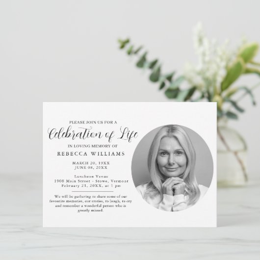 Prachtige minimale viering van de uitzending van h kaart (Staand voorkant)