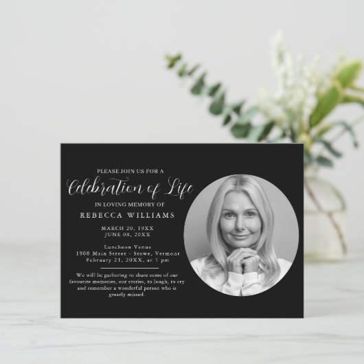 Prachtige minimale viering van de uitzending van h kaart (Staand voorkant)