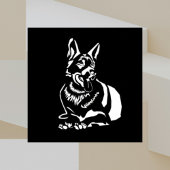 Prachtige minimalistische B&W Duitse herder Poster