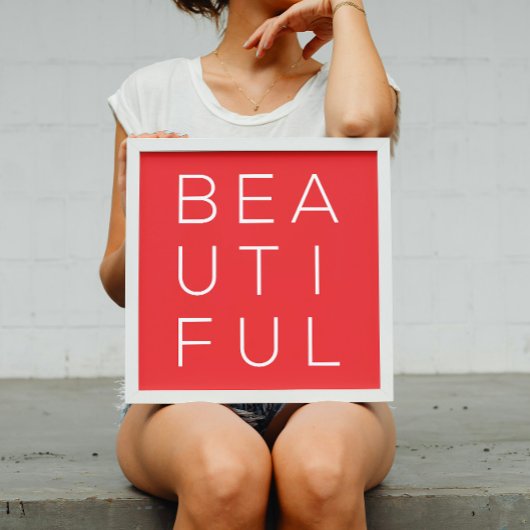 Prachtige minimalistische kunst aan de muur met ro poster