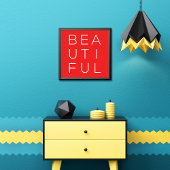 Prachtige minimalistische kunst aan de muur met ro poster