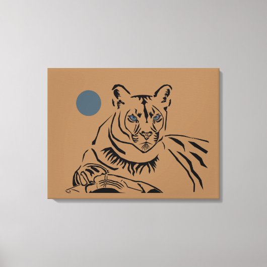 Prachtige minimalistische Mountain Lion Canvas Art (Voorkant)