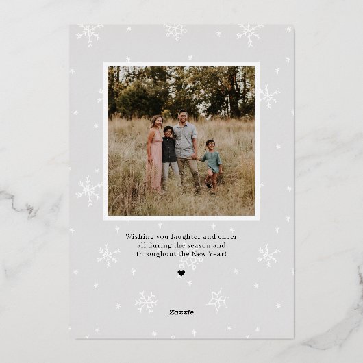 Prachtige Mix FOIL Kerstkaart Folie Feestdagenkaart (Achterkant)