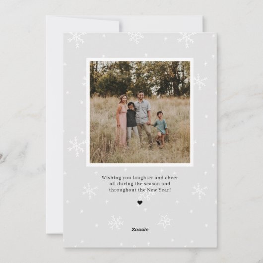 Prachtige Mix Gelukkig Kerstmis Fotokaart Feestdagenkaart (Achterkant)