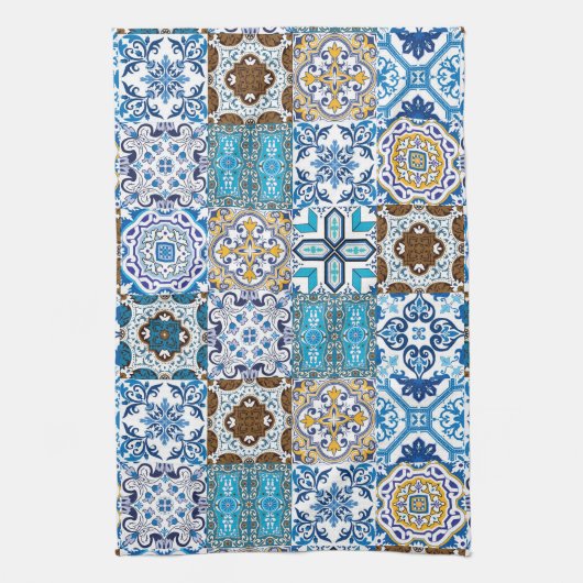 🤩 prachtige mix van Azulejos Theedoek (Verticaal)